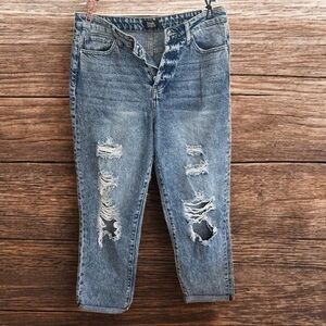 Women's Blue Straight Leg Jeans
